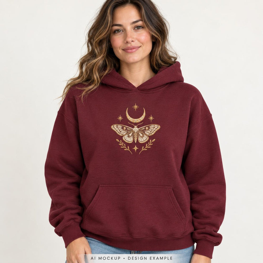 Custom Embroidered Pullover Hoodie – Center Front or Upper Back, Personalized Design, Digitizing Included
