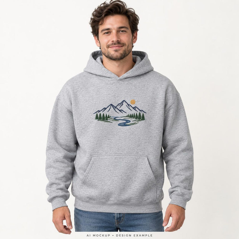 Custom Embroidered Pullover Hoodie – Center Front or Upper Back, Personalized Design, Digitizing Included