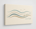 Sand Drift embroidered coastal canvas wall art