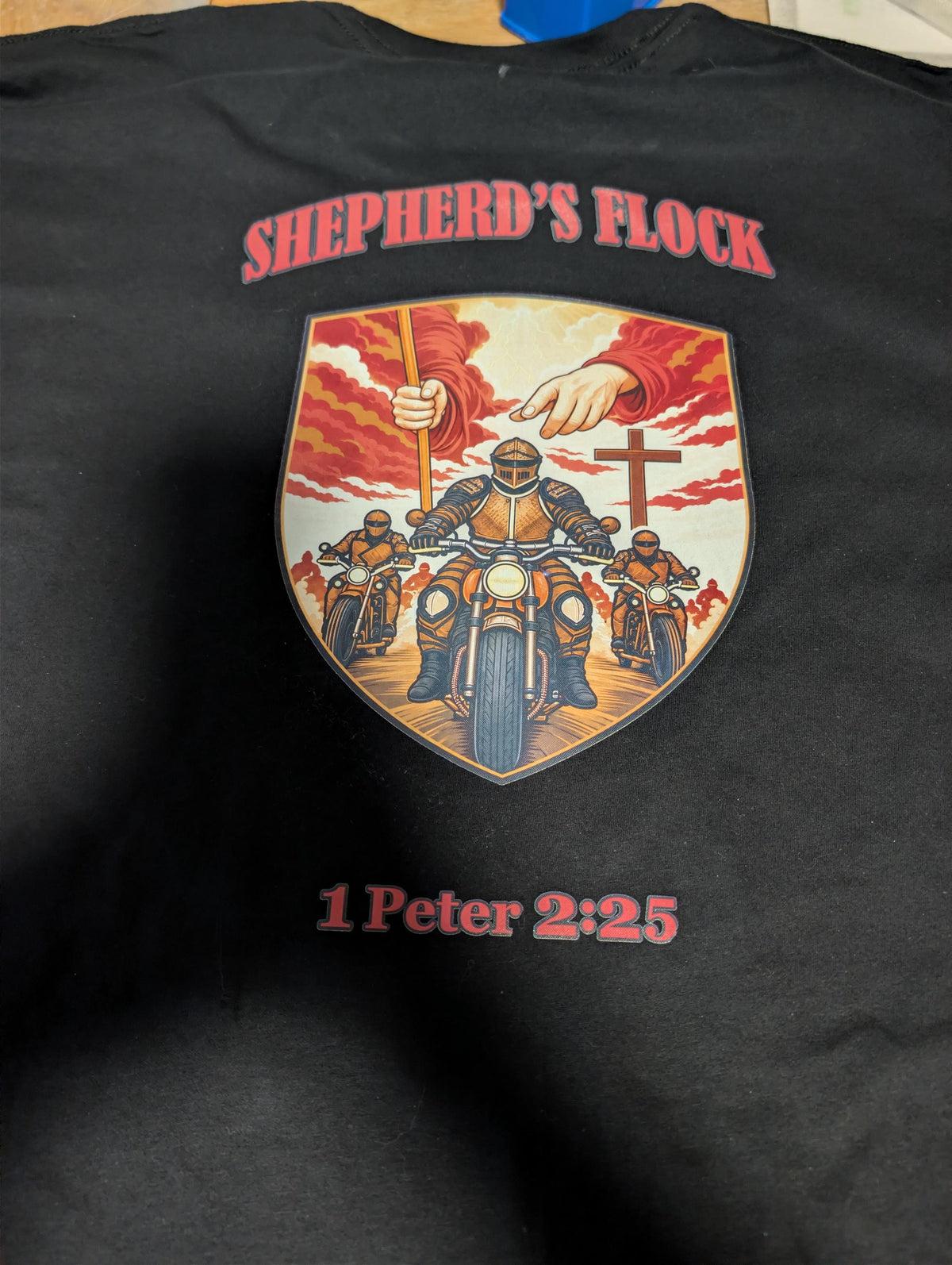 Custom DTF shirt sample with colorful artwork