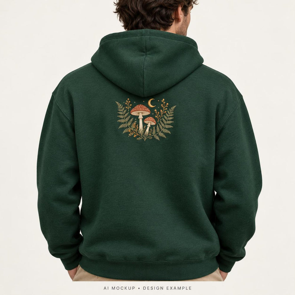 Custom Embroidered Pullover Hoodie – Center Front or Upper Back, Personalized Design, Digitizing Included