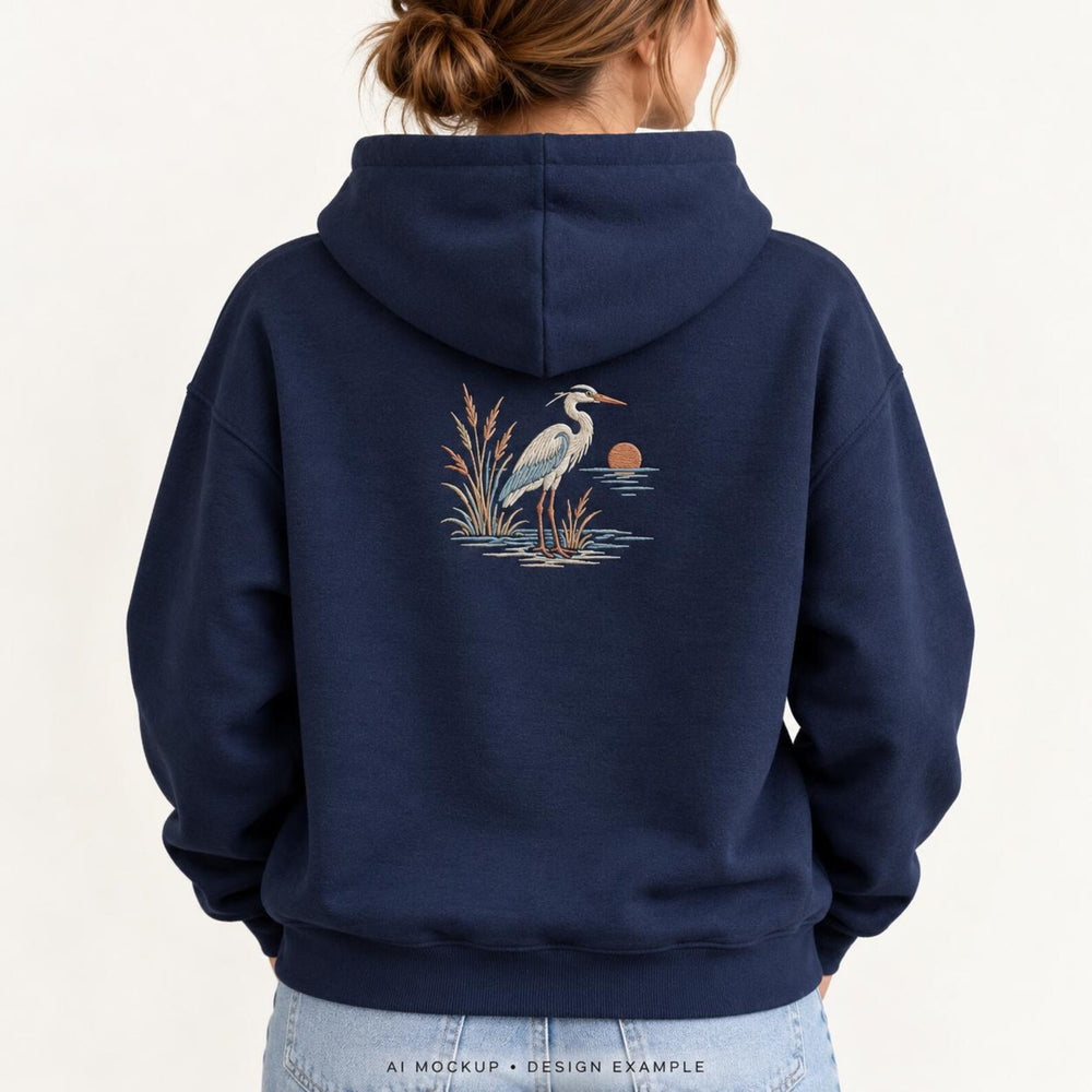 Custom Embroidered Pullover Hoodie – Center Front or Upper Back, Personalized Design, Digitizing Included
