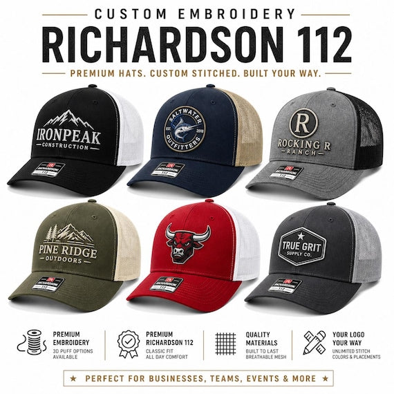 Richardson 112 custom embroidery example