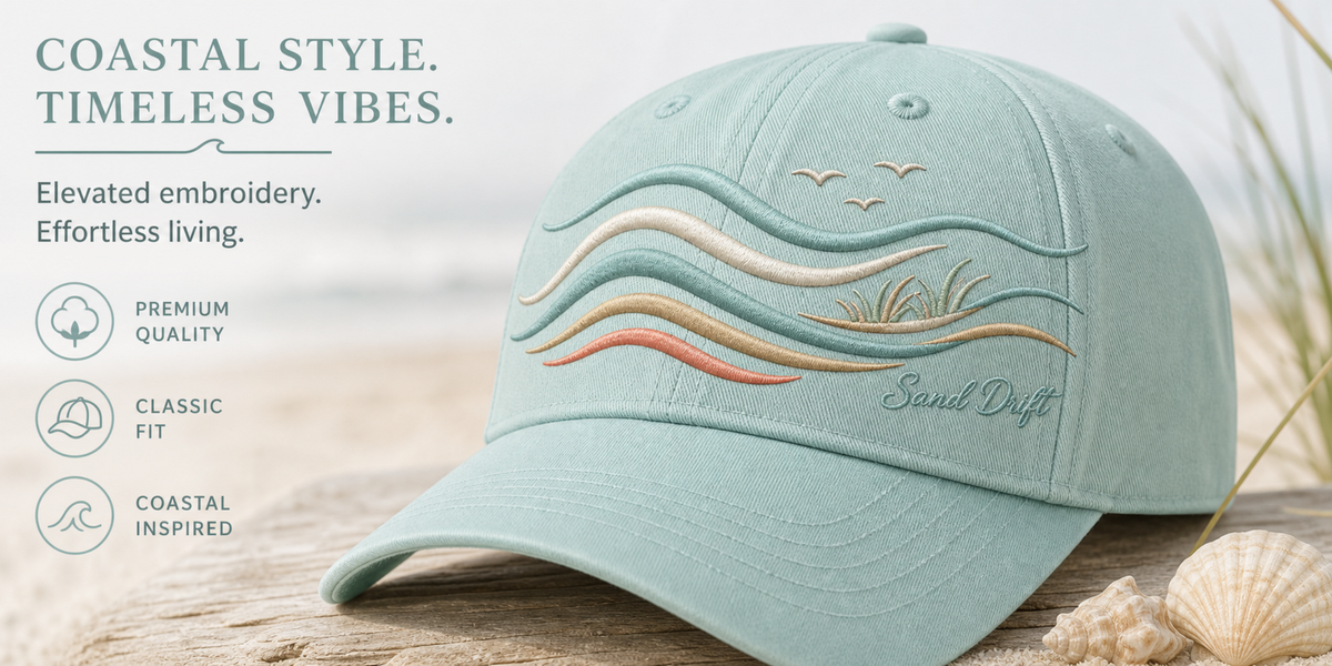 Sand Drift Embroidered Cap
